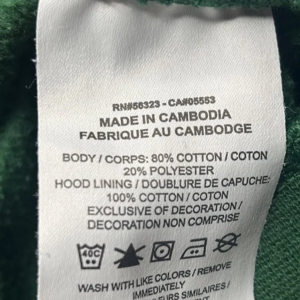 Nike Ashwaubenon High School Wrestling Hoodie Green Paw Print Small